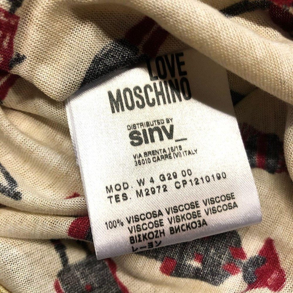 Love Moschino Printed Ladies Tie Neck Knit Top - Picture 8 of 8